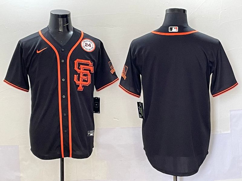 Men San Francisco Giants Blank Black Game 2025 Nike MLB Jersey style 3
